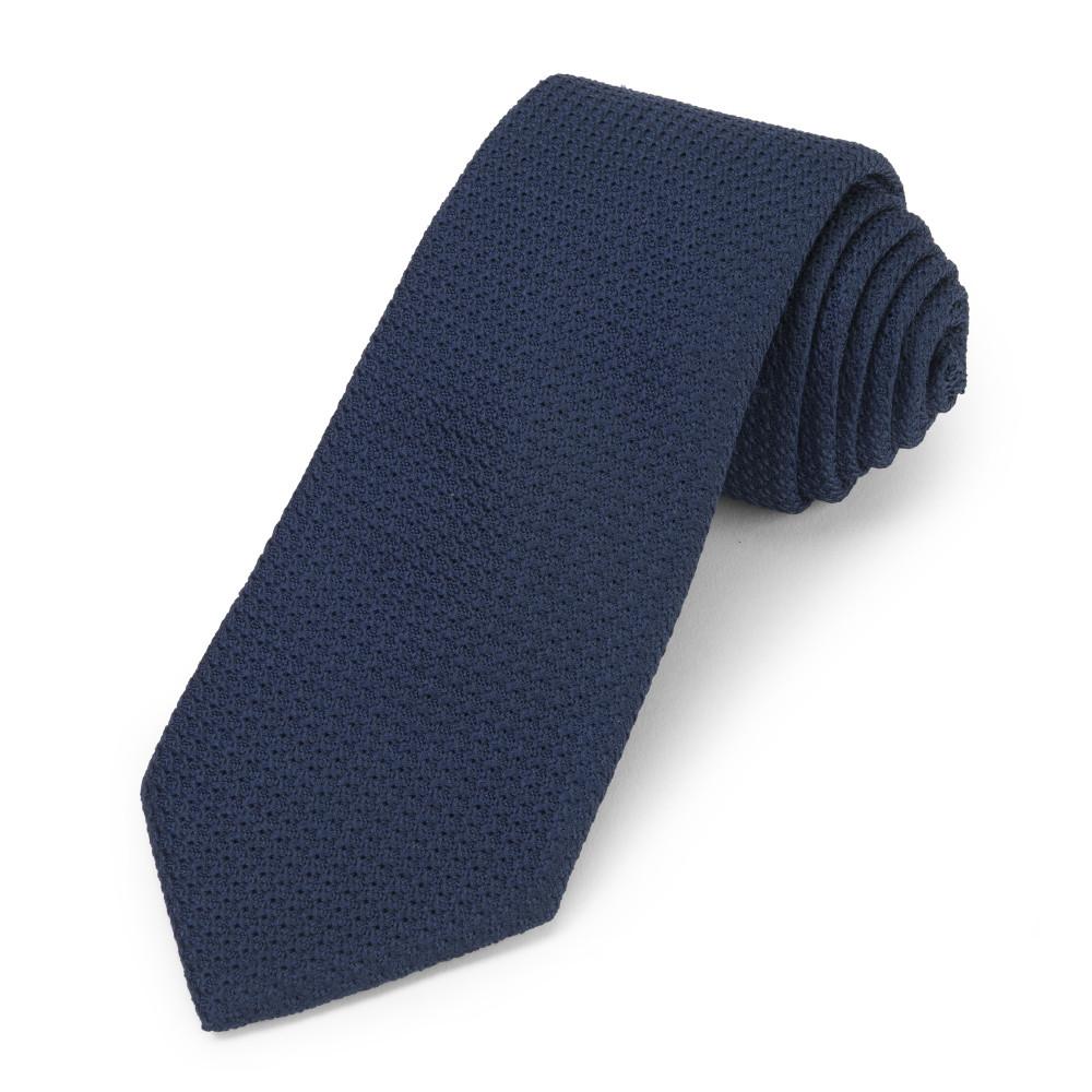 Grenadine Silk Tie In Navy