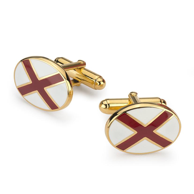 St Patricks Cross Enamel Cufflinks