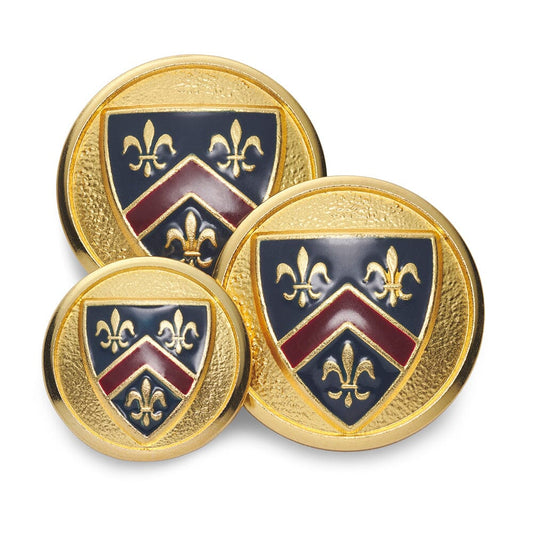 Fleur De Lys Enamelled Blazer Button Set