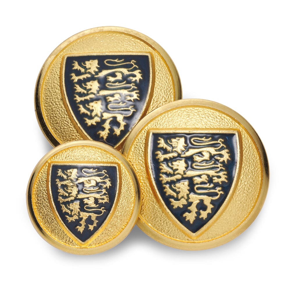 Three Lions With Navy Enamel Blazer Button Set