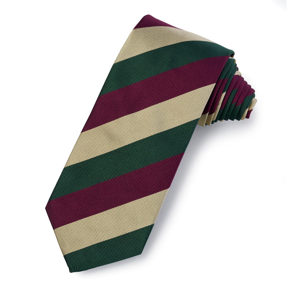 Ceylon Mounted Rifles Three-Fold Silk Reppe Tie