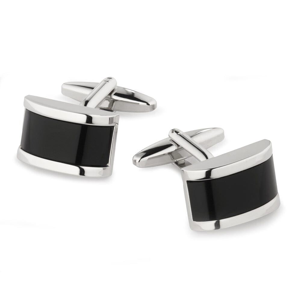 Onyx Domed Rectangle Cufflinks