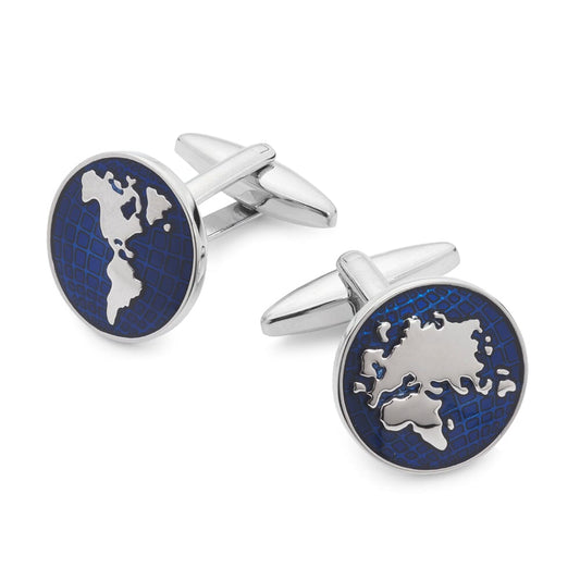 World Map Cufflinks